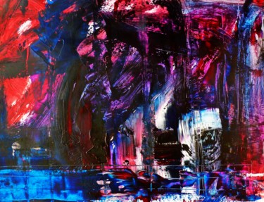 Le débarquement Peinture intitulée "Le débarquement" par Guillaume Robic, Œuvre d'art originale, Acrylique Monté sur Châssis en bois