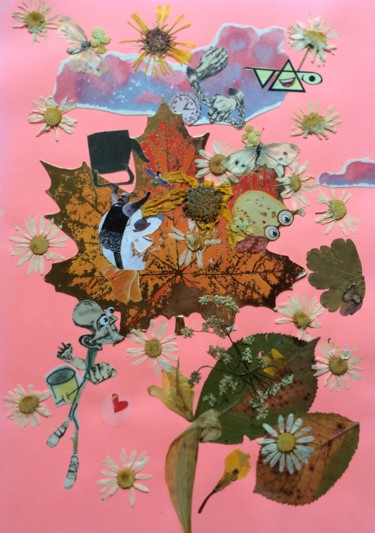 Collages intitulée "Racing the World...…" par Phil Colisov, Œuvre d'art originale, Autre