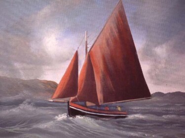 제목이 "galway fishing boat"인 미술작품 Cathal O Malley로, 원작