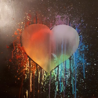 Love Peinture intitulée "Love" par Sophie Haldi, Œuvre d'art originale, Acrylique