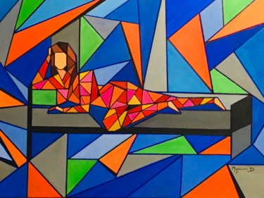 绘画 标题为“Réflexive.jpg” 由Myriam Djaouk, 原创艺术品, 丙烯