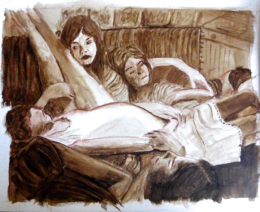 Painting titled "féminité #artistsup…" by Alain Elshocht, Original Artwork, Pigments