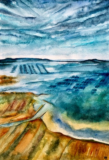 Peinture intitulée "Thau 5" par Anne Brigaud, Œuvre d'art originale