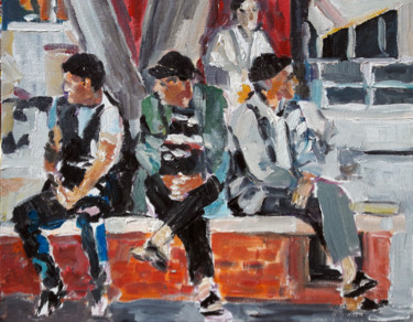 Peinture intitulée "Passer le temps à T…" par Pascal Brachet, Œuvre d'art originale, Huile