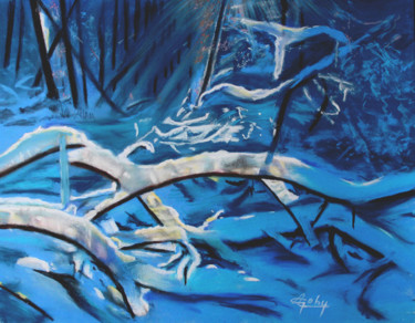 Peinture intitulée "Dans l'actualité de…" par Adyne Gohy, Œuvre d'art originale, Pastel