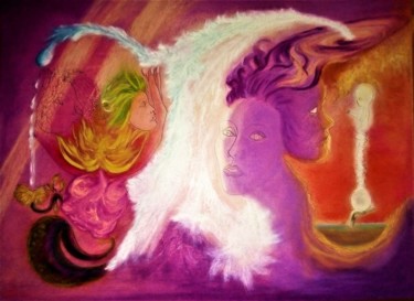Drawing titled "Eternité" by Philippe Leclerc, Graphiste, Original Artwork, Pastel