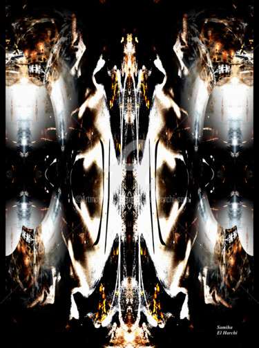 Digitale Kunst mit dem Titel "Fantomatique" von Samiha El Harchi (Sam), Original-Kunstwerk, Digitale Malerei