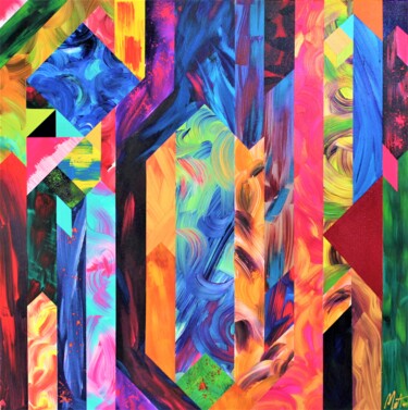 Peinture intitulée "Univers 1" par Mathieu Menu, Œuvre d'art originale, Acrylique