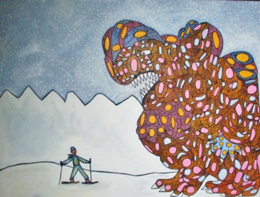 Peinture intitulée "Au beau milieu de l…" par Aorlius, Œuvre d'art originale, Acrylique