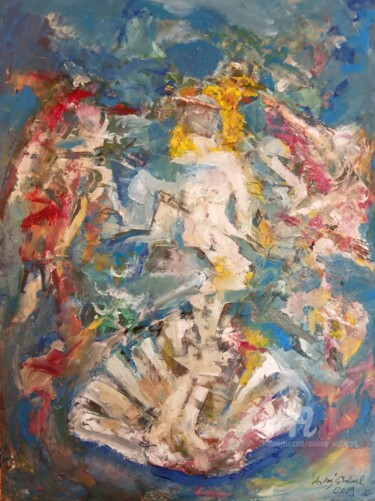 Painting titled "Creation of Venus (…" by Andrew Walaszek, Original Artwork, Oil