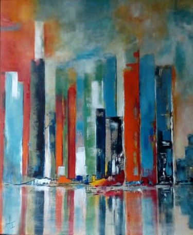 Peinture intitulée "Frénésie" par Isabelle Huguenin, Œuvre d'art originale, Acrylique