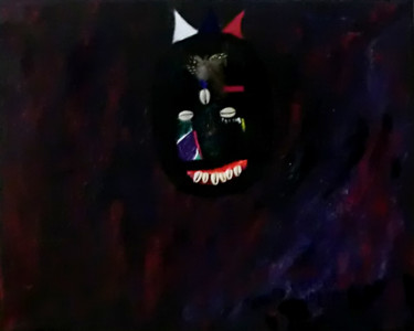 绘画 标题为“Masque Sambeni Pein…” 由Bantema, 原创艺术品, 丙烯