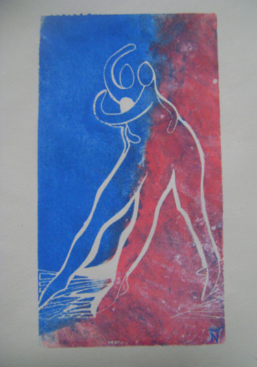 印花与版画 标题为“"ça ira tu verras"…” 由Nadine Trescartes (fildefériste), 原创艺术品, Linocuts
