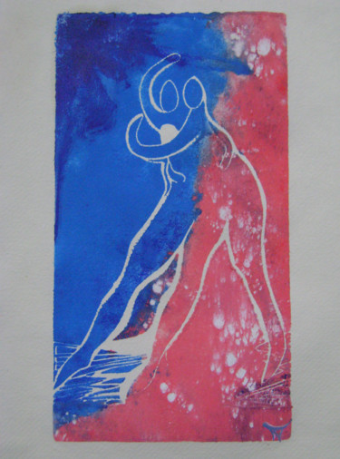 Printmaking titled ""don't let me down…" by Nadine Trescartes (fildefériste), Original Artwork, Linocuts