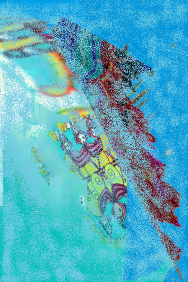 Digital Arts titled "quel-travail!" by Mysane, Original Artwork, Digital Painting