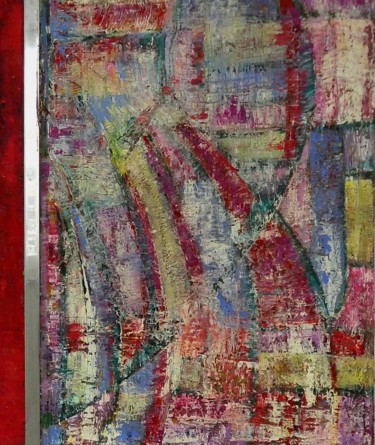 "Red by Rakel" Mix Malerei mit dem Titel ""Red by Rakel" M…" von Urs, Original-Kunstwerk, Acryl