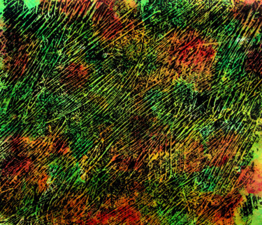 Peinture intitulée "ÉPHÉMÈRE 175" par Alain Lamy, Œuvre d'art originale, Gouache