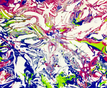 Flowers whites Peinture intitulée "Flowers whites" par Natalia Kuruch, Œuvre d'art originale, Acrylique