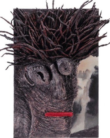 Peinture intitulée "CHENE NOIR" par André Carpin, Œuvre d'art originale, Huile