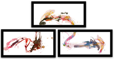 绘画 标题为“#171A,B,C tryptic.j…” 由Jim Williams, 原创艺术品, 墨