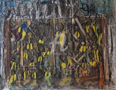 图画 标题为“Gilet jaune” 由Nelly Coudoux, 原创艺术品, 粉彩
