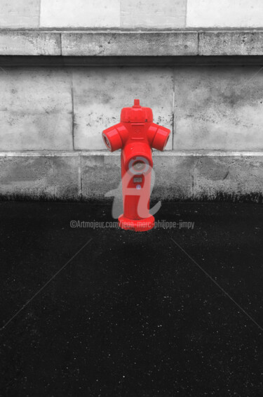 Photographie intitulée "BORNE ROUGE" par Jean-Marc Philippe (Jimpy), Œuvre d'art originale, Photographie manipulée