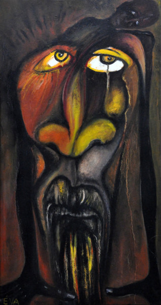Peinture intitulée "Culpabilité" par Eva Mifsud, Œuvre d'art originale, Huile