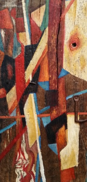 Painting titled "Le loquet" by Dominique Sarrouy, Original Artwork, Oil