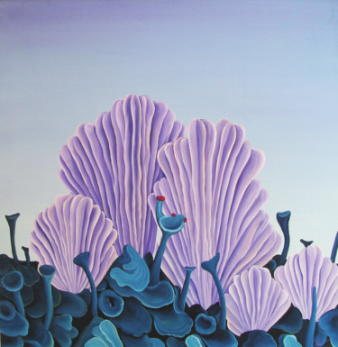 Peinture intitulée "Lichen" par Vinko Hlebs, Œuvre d'art originale, Huile