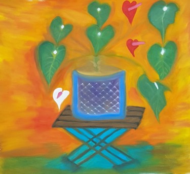 "Um vaso de Antúrio…" başlıklı Tablo Eloisio Valadao tarafından, Orijinal sanat