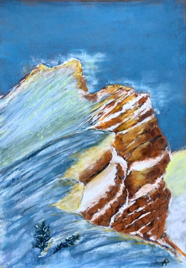 Dessin intitulée "Chamechaude en Char…" par Philippe Allier, Œuvre d'art originale, Pastel