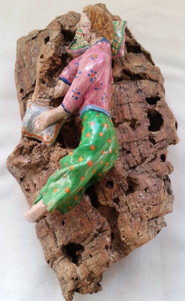 Sculpture intitulée "bien calée sur les…" par Dominique Sarrouy, Œuvre d'art originale, Autre