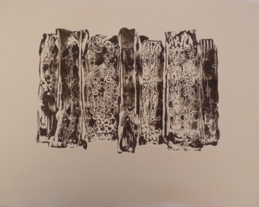 印花与版画 标题为“Impressions” 由Brigitte Bibard-Guillon, 原创艺术品, artwork_cat.Relief printing