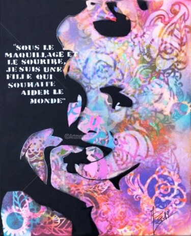 Peinture intitulée "je-n'étais-pas-un-s…" par Annie Predal, Œuvre d'art originale, Bombe aérosol