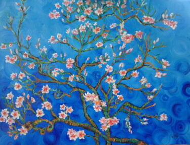 Painting titled "Les branches d'Aman…" by Virginie Le Roy, Original Artwork, Oil