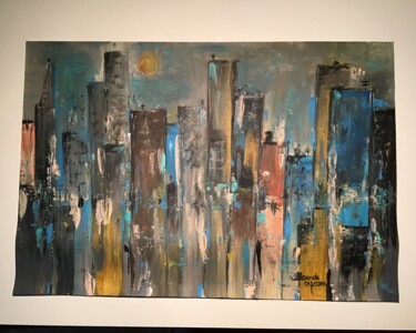 Peinture intitulée "buildings.jpeg" par Alexa (Alexandra Silva), Œuvre d'art originale, Acrylique