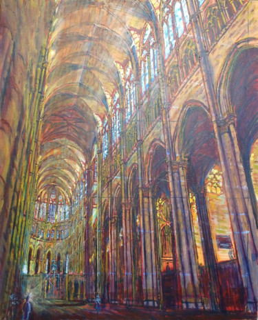 Peinture intitulée "Vibration lumineuse" par Philippe Lasselin, Œuvre d'art originale, Acrylique