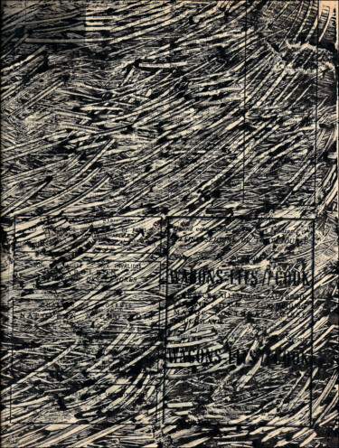 Peinture intitulée "MONOTYPE NOIR 25" par Alain Lamy, Œuvre d'art originale