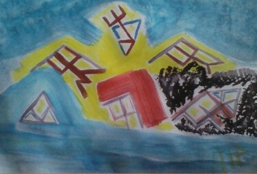 Peinture intitulée "Les éléments nature…" par Armajeur76, Œuvre d'art originale, Gouache