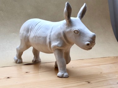 雕塑 标题为“bébé rhino terre cu…” 由Denis Thebaudeau, 原创艺术品, 兵马俑