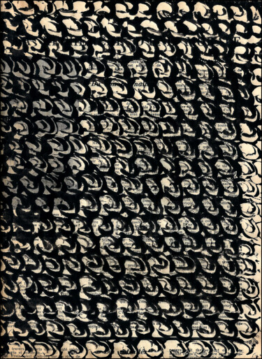 Printmaking titled "MONOTYPE NOIR 28" by Alain Lamy, Original Artwork