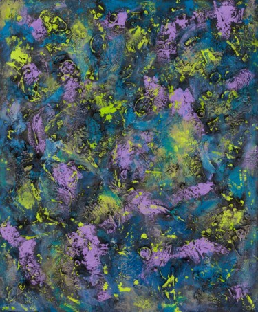 Painting titled "Quaoar : 47" x 36"…" by Pamela Rys, Original Artwork, Acrylic