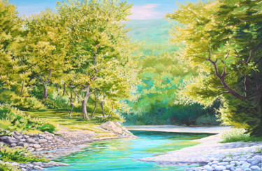 Картина под названием "Bright day" - Sergey Popov Pop Art, Подлинное произведение искусства, Масло