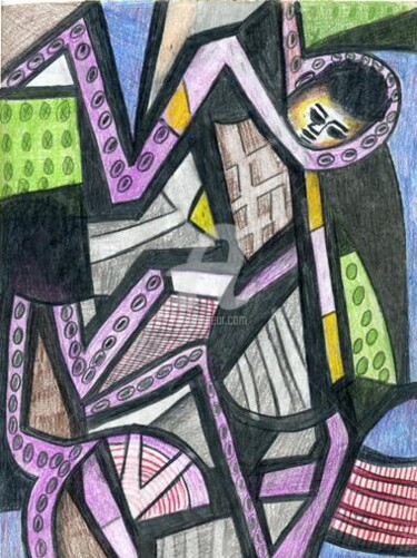 Dessin intitulée "Le condamné" par Armand Pascal Aniambossou, Œuvre d'art originale, Crayon