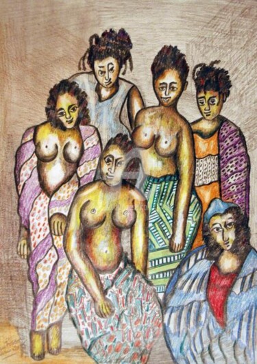 Dessin intitulée "034.jpg" par Armand Pascal Aniambossou, Œuvre d'art originale