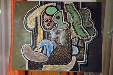 Peinture intitulée "Confession d'un hom…" par Armand Pascal Aniambossou, Œuvre d'art originale
