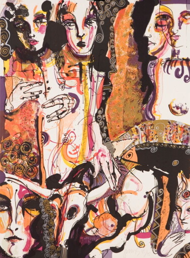 印花与版画 标题为“Confusionista” 由Juan Sebastian Barbera, 原创艺术品, 光刻技术