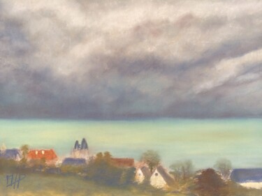 제목이 "ciel d'orage à Béne…"인 미술작품 Marie Lorraine Papelier로, 원작, 파스텔