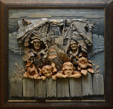Наше достояние. Notre domaine public. Sculpture intitulée "Наше достояние. N…" par Sergey Kolokoltsov, Œuvre d'art originale, Bois