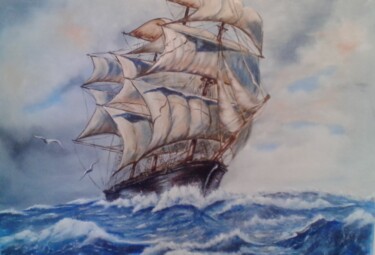 Malerei mit dem Titel "catch the rainbow" von Dejan Gulicoski, Original-Kunstwerk, Öl Auf Keilrahmen aus Holz montiert